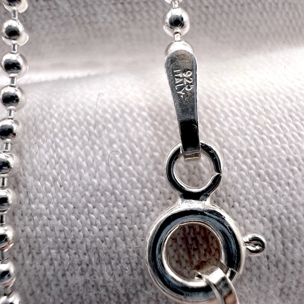 Sale $22 Firm!  .925 Sterling Blessed & Cross Heart Charm Necklace - Picture 9 of 11